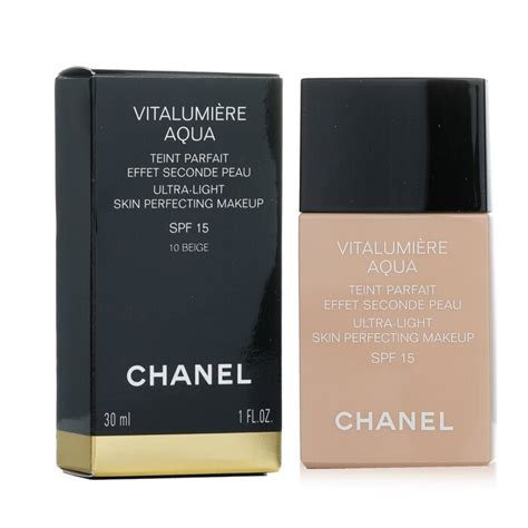 chanel vitalumiere aqua makeup spf 15|Chanel vitalumiere aqua 10 beige.